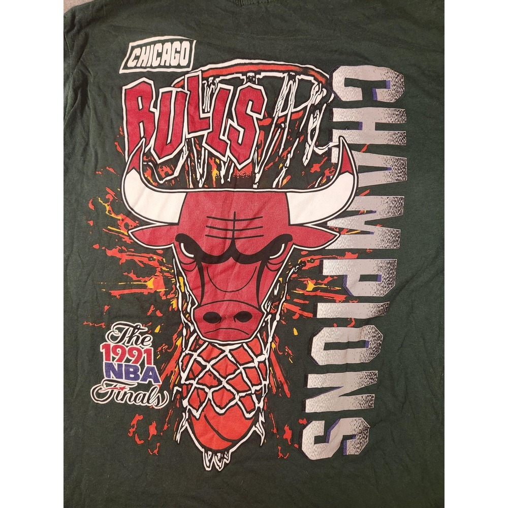 Mitchell & Ness Chicago Bulls‎ 1991 NBA Finals Champions T-Shirt Green Mens L